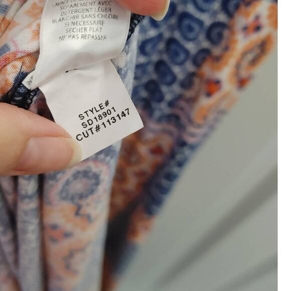 Kut from the Kloth Maxi Dress Patchwork Geometric Sleeveless Multicolor Sz 8 - Picture 8 of 8